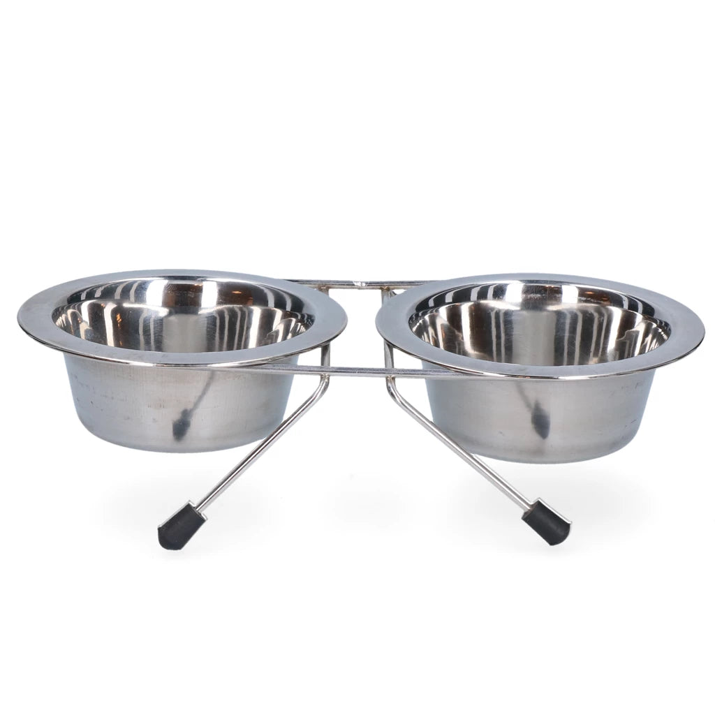 Gamelle en acier inoxydable avec support