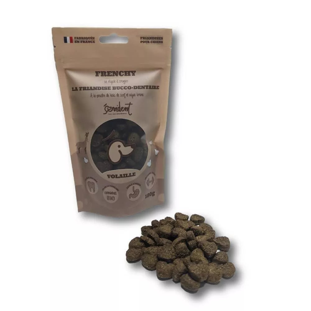 Friandise Frenchy bucco dentaire - poudre de bois de cerf & algue brune