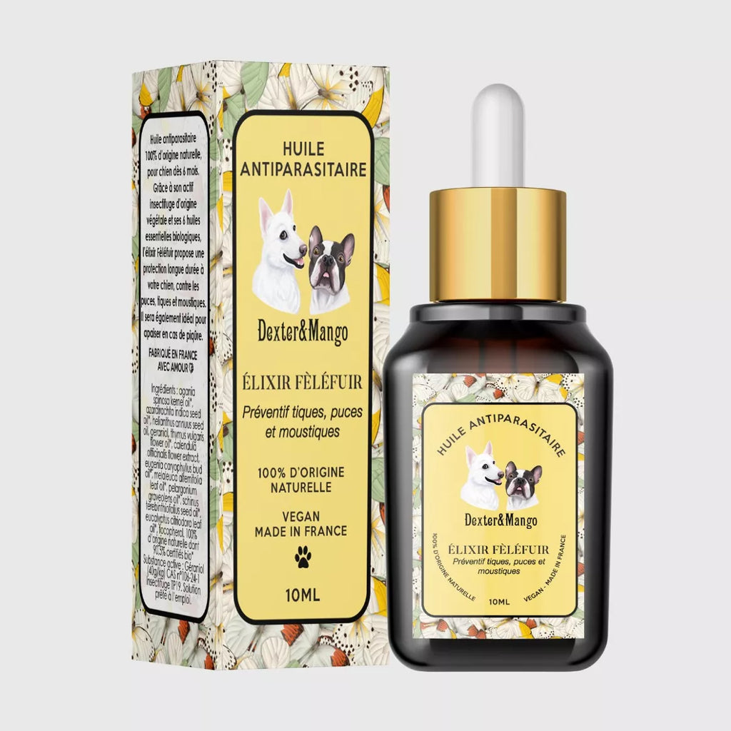 Antiparasitaire pour chien : L'huile Élixir Fèléfuir