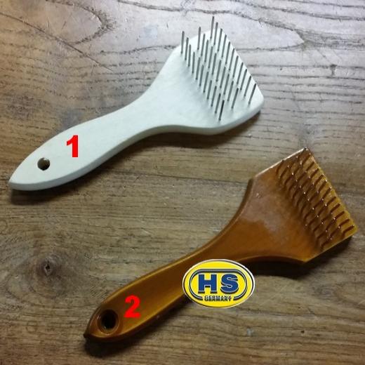 Brosse étrille - manche en bois
