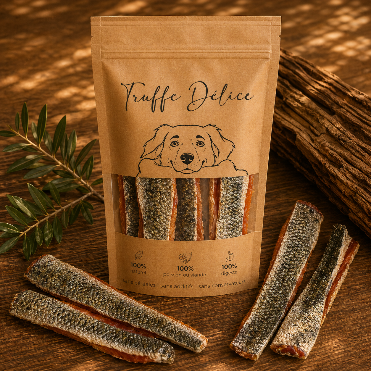 Peaux de saumon pour chien – friandise naturelle riche en oméga 3
