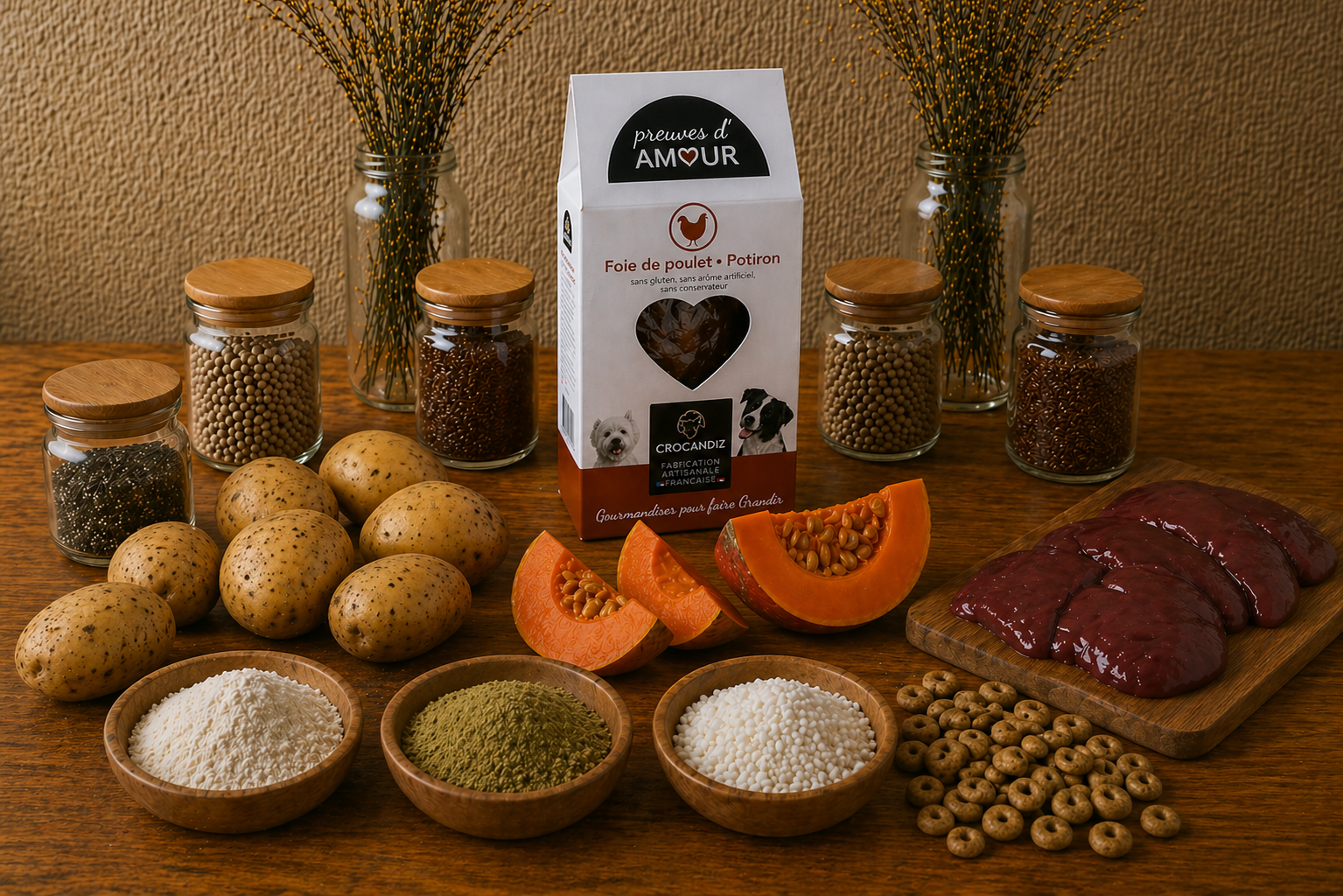 Friandises naturelles au foie de poulet & potiron pour chien – recette artisanale